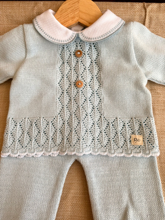 Conjunto bebé algodón - Cielo