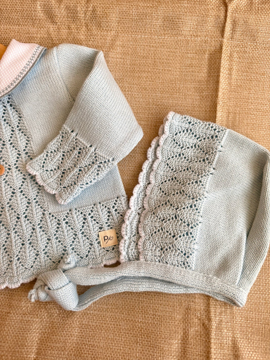 Conjunto bebé algodón - Cielo